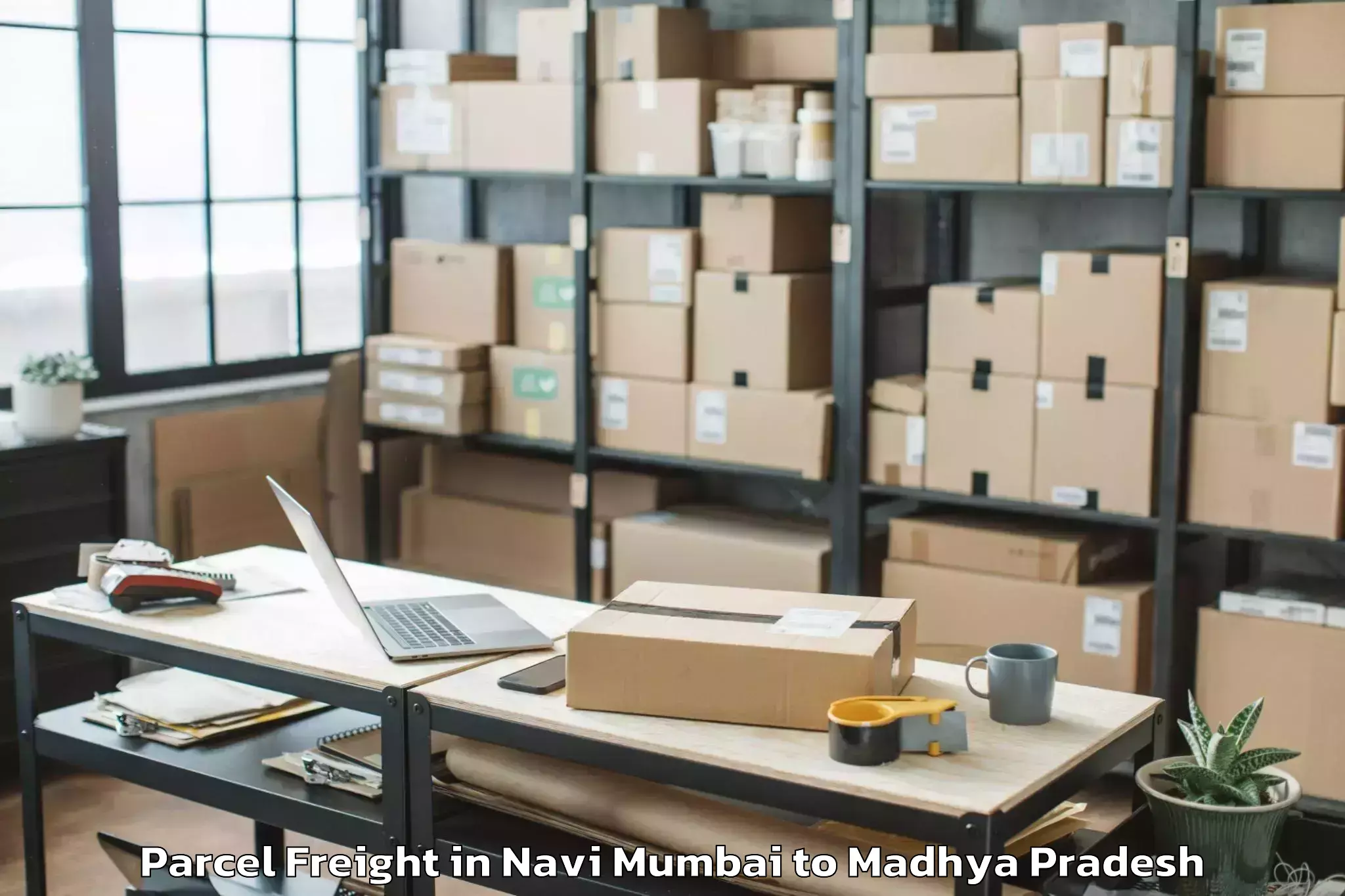 Book Navi Mumbai to Jiwaji University Gwalior Parcel Freight Online